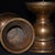 Pair of Bronze Candle Holders — Curved Dish & Trumpet Base, Aged Patina For Sale - Image 9 of 9