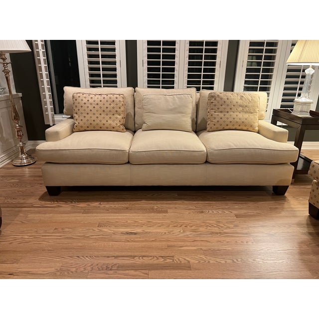 2000 - 2009 Barbara Barry for Baker Furniture 3-Cushion Sofa For Sale - Image 5 of 6