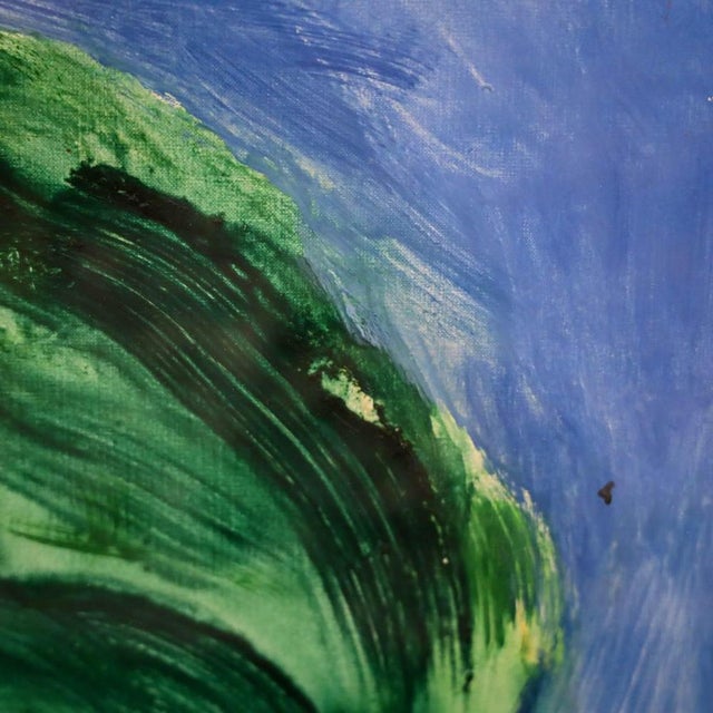 Modern Virgilio Guidi, Man in Space, Oil on Canvas, 1973, Framed For Sale - Image 3 of 18