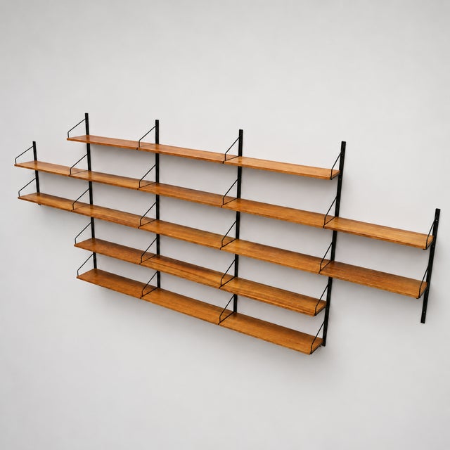 Metal Large Vintage Wall System with Shelves, 1960s For Sale - Image 7 of 7