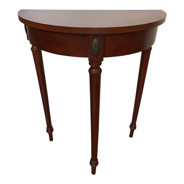 Regency Bombay Co. Cherry Wood Half Moon Table Chairish