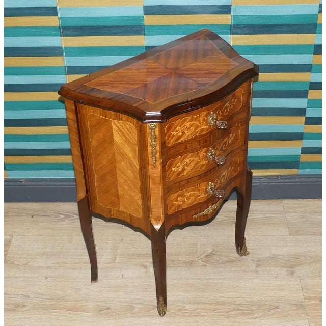 Baroque Style Chest of Drawers in Veneered Mahogany, 1960s For Sale - Image 9 of 14