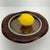 Brown Vintage Spanish Cigar Ashtray in Wood and Crackle Glass For Sale - Image 8 of 12