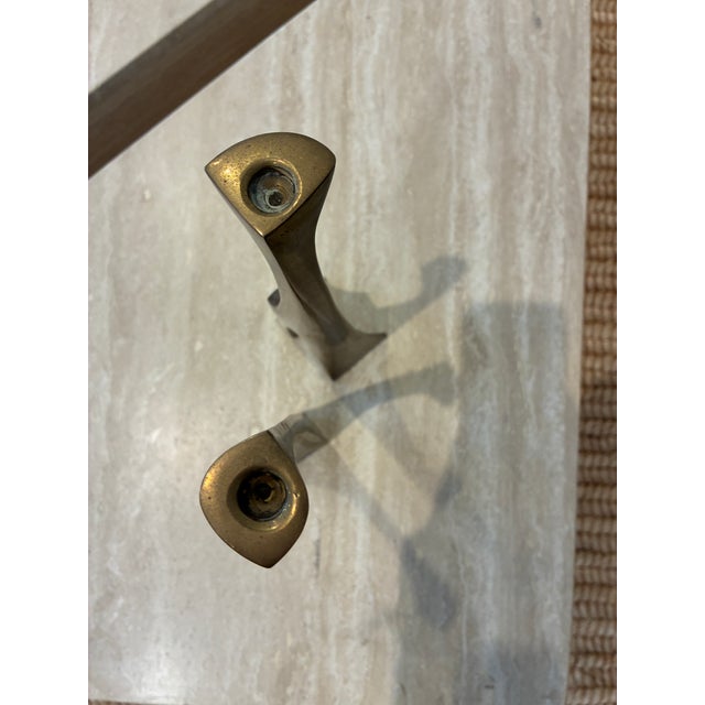 Pair of Solid Bronze Vintage Candlesticks For Sale - Image 4 of 12