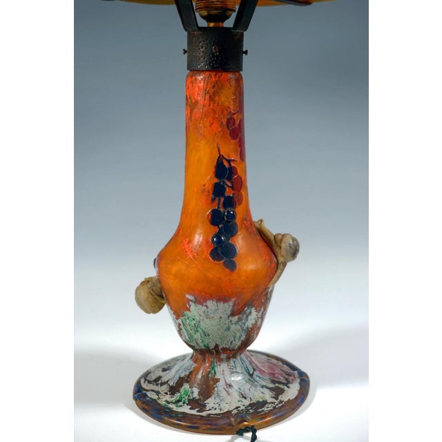 Glass French Art Nouveau Table Lamp, 1890s For Sale - Image 7 of 18