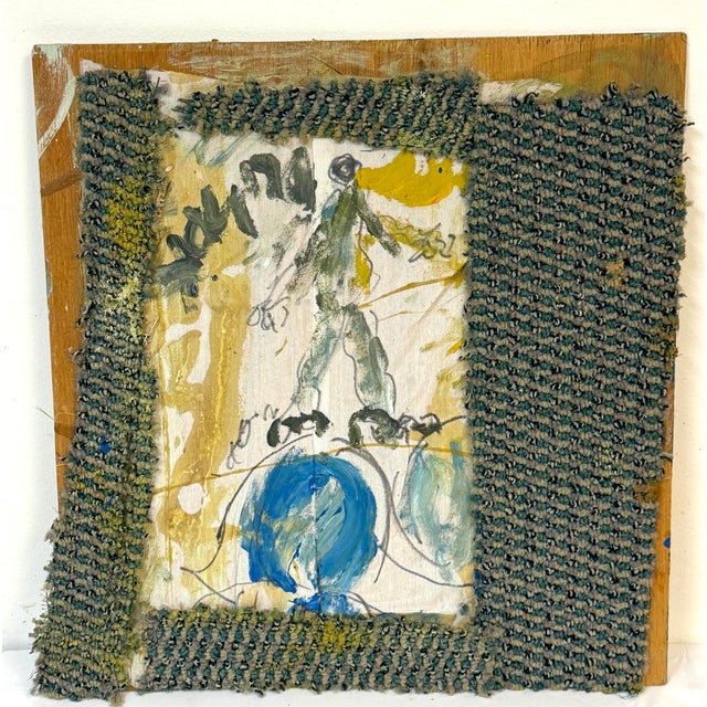 Modern Purvis Young "Walking on the World" Mixed-Media Assemblage on Found Wood For Sale - Image 3 of 11