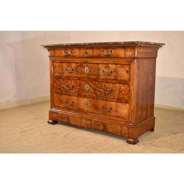 Wood 19th Century Burl Walnut Commode From France For Sale - Image 7 of 11