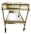 Mid-Century Brass & Glass Bar Cart with Perforated Gallery, 1960s For Sale