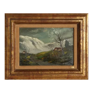 Marcel Bouyeron, Neige en Cantal, Painting