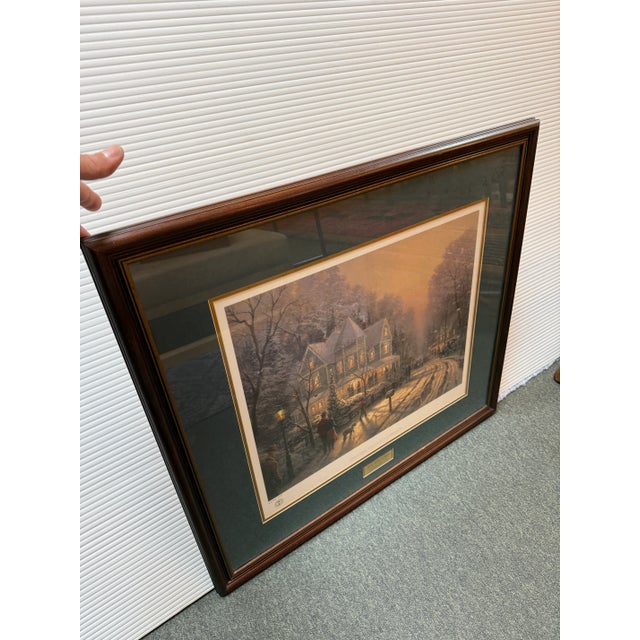 Victorian Thomas Kinkade "Foothill Holiday Gathering" Limited Edition 67/95 Print, Framed For Sale - Image 3 of 12