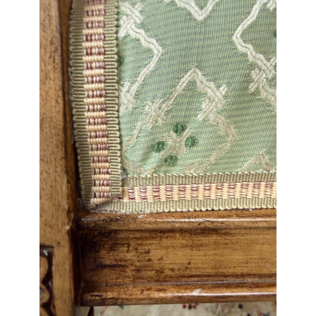 Louis XVI Reproduction Teak Wood Lounge Chair For Sale In San Francisco - Image 6 of 12