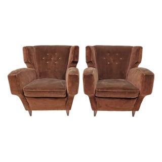Vintage Italian Chairs by Melchiorre Bega, 1950s, Set of 2 For Sale