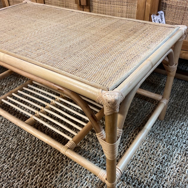 Boho Chic Rattan Coffee Table Chairish