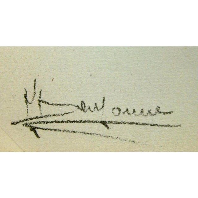 French French Fashion Sketch - Red Velvet Couture For Sale - Image 3 of 5