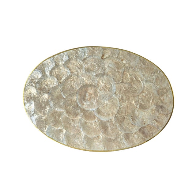 Vintage Hallie St. Mary Capiz Pearl Shell Place Mats- Set of 8 For Sale - Image 4 of 17