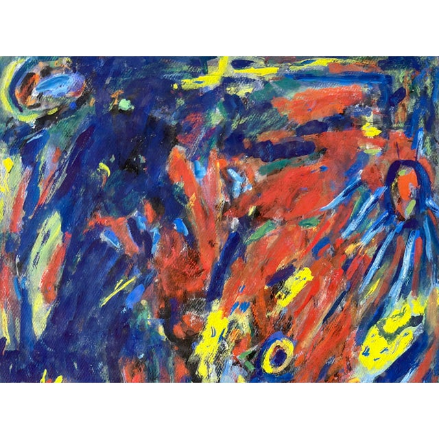 Bay Area Abstract Expressionist Fauvist Oil on Paper Honora Berg Berkeley 1959 by Honora Berg For Sale In Monterey, CA - Image 6 of 9