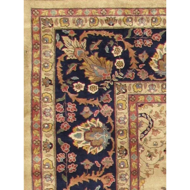 Indian Pasargad Home Sarouk Lamb's Wool Area Rug, 8' 0" X 9' 8", Ivory For Sale - Image 3 of 4