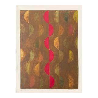 Geometric Composition With Red For Sale