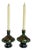 Vintage Tito Úbeda Spanish Green Glazed Pottery Candlesticks – Pair For Sale