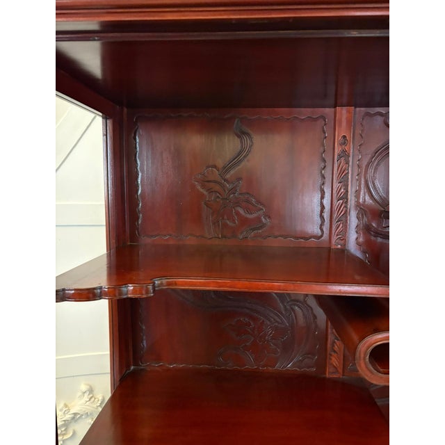 Antique Japanese Red Lacquer Hardwood Display Cabinet, 1860 For Sale - Image 4 of 18
