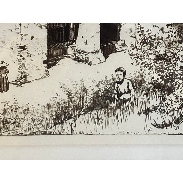 Black Joseph Pennell Antique Etching – Antique Architectural Landscape, Framed 19th Century Etching For Sale - Image 8 of 8
