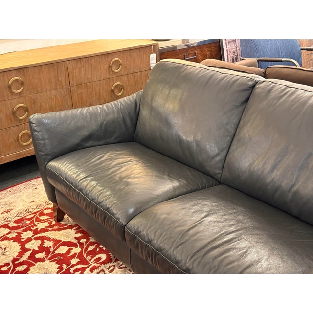 Natuzzi Editions Greccio Leather Sofa For Sale - Image 11 of 12