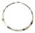 Vintage Sterling Silver and Gold Plated Hammered Tube Bead Necklace For Sale