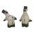 Vintage Ceramic Penguins in Tuxedos and Top Hats Salt and Pepper Shakers Pair 4494b For Sale