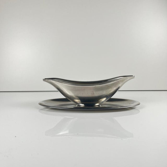 Stainless Steel Saucer by Letang Remy, 1960s For Sale - Image 9 of 9