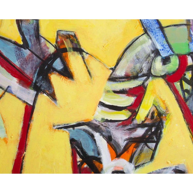 Abstract Acrylic on Paper Painting by James L. Bruch For Sale - Image 4 of 6