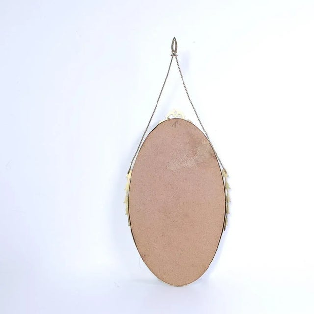 Oval Mirror with Brass Frame from Liberty, 1950s For Sale - Image 10 of 11