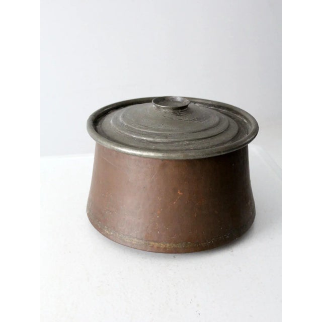 Farmhouse Antique Copper Pot For Sale - Image 3 of 13