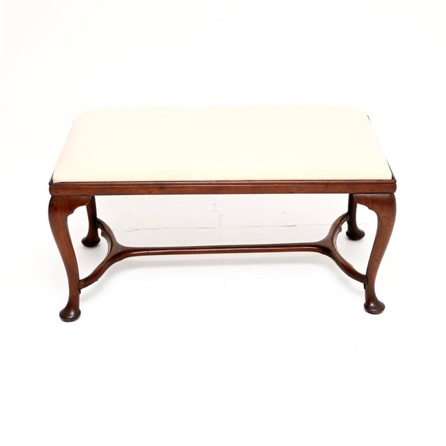 A fine and very well made antique stool / bench. This was made in England, it dates from the 1890-1910 period. It is of...