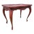 Vintage Carved Oak Side Table Painted Red For Sale