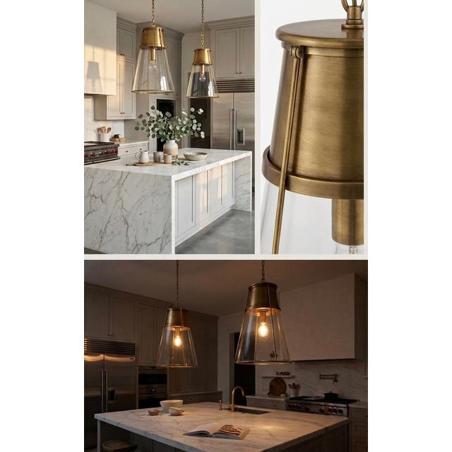 Modern Visual Comfort & Co Robinson Large Pendant Lights - a Pair For Sale - Image 3 of 3