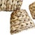 English Light Brown Woven Raffia Wicker Bamboo Chandelier Lamp Shades, Set of 6 For Sale - Image 3 of 6