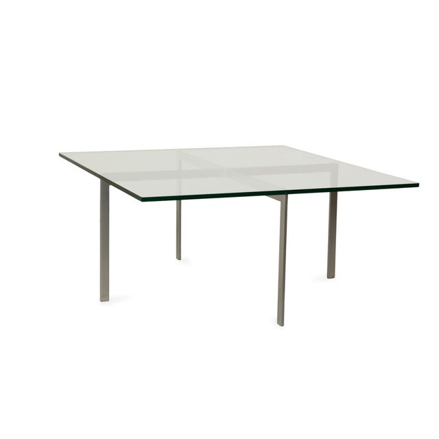 Barcelona Glass Coffee Table in Chrome by Ludwig Mies Van Der Rohe for Knoll Inc. / Knoll International For Sale - Image 10 of 10