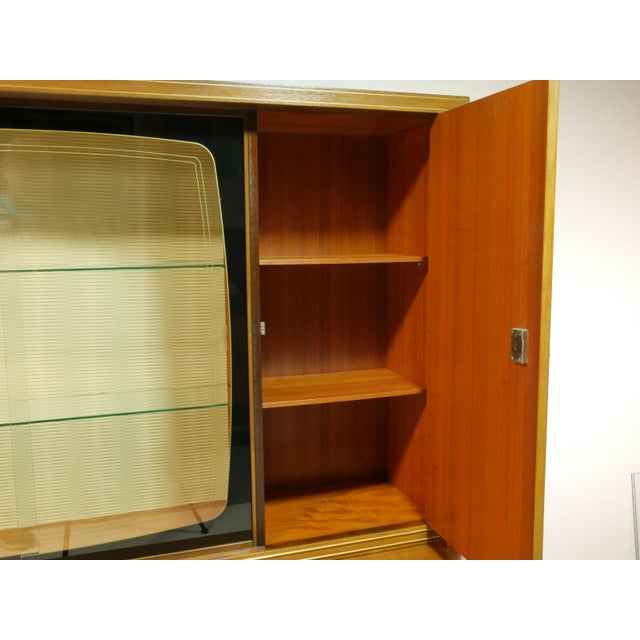 Mid-Century Living Room Display Cabinet with Glass Sliding Doors, Germany, 1960s For Sale - Image 14 of 18
