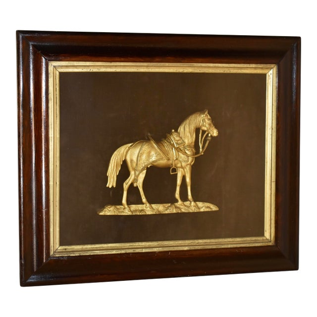 19th Century English Gilded Shadowbox of "Black Eagle" For Sale