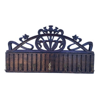 Antique Neo-Gothic Coat Rack in Oak, 1890s For Sale