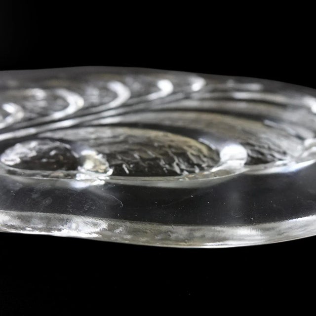 Large Vintage Eden Cheese Platter by Lars Hellsten for Orrefors For Sale - Image 5 of 7