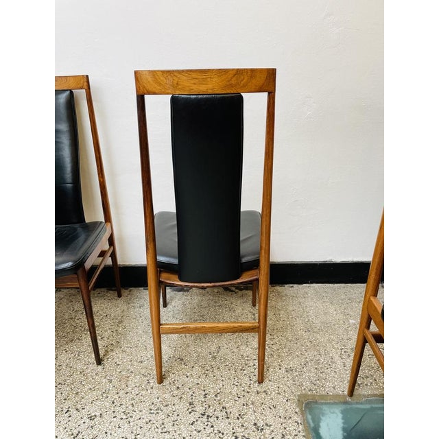 Scandinavian Dining Chairs in Wood and Synthetic Leather, 1960s, Set of 6 For Sale - Image 14 of 18