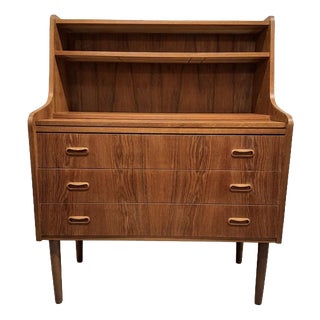 Danish Secretaire Desk in Teak For Sale