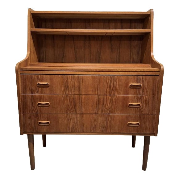 Danish Secretaire Desk in Teak For Sale