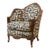 African Geometric Print Fabric on French Antique Chair For Sale