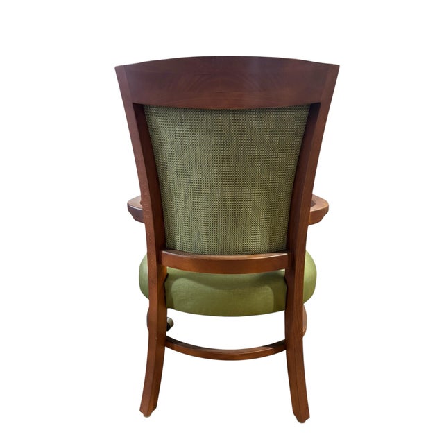 Late 20th Century Vintage Fairfield Furniture Modern Green Occasional Chair For Sale - Image 5 of 11