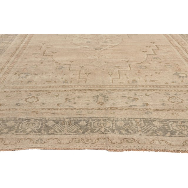 Mid 20th Century Vintage Turkish Oushak Rug, 07'05 X 13'08 For Sale - Image 5 of 10