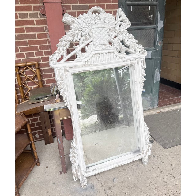 Late 20th Century Louis XVI Wall Mirror Newly Painted in Swedish Gustavian Style For Sale - Image 16 of 16