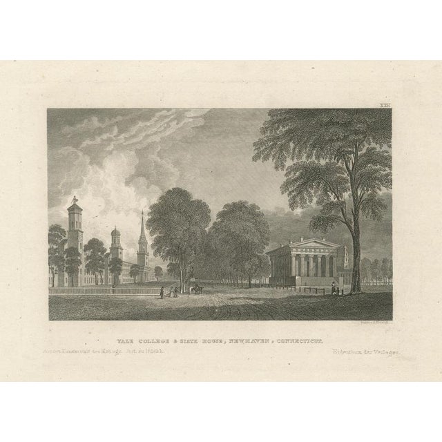 Joseph Meyer and Hermann Meyer, Yale College and State House New Haven Connecticut, 1850, Engraving For Sale - Image 3 of 10