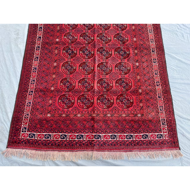 Fine Quality Red Bokhara Hand-Knotted Wool Rug - 7'9" X 5'5" For Sale - Image 12 of 16